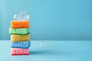 RV &038; Travel Trailer Class Guide(/rv-travel-trailer-class-guide-2/) – Colorful cleaning sponges with soap bubbles on blu 2022 11 08 11 03 24 utc